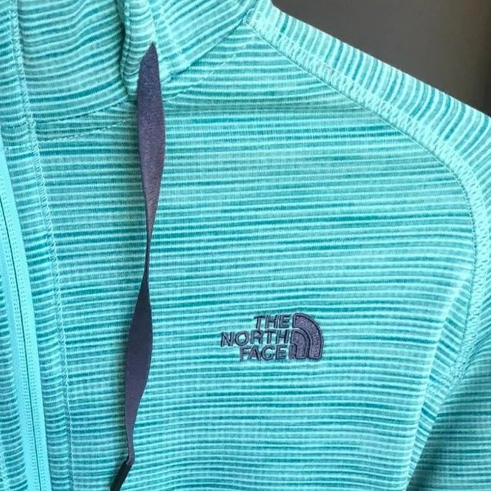 Women's Large North Face | Fleece-lined Full Zip Jacket | Teal/ Purple